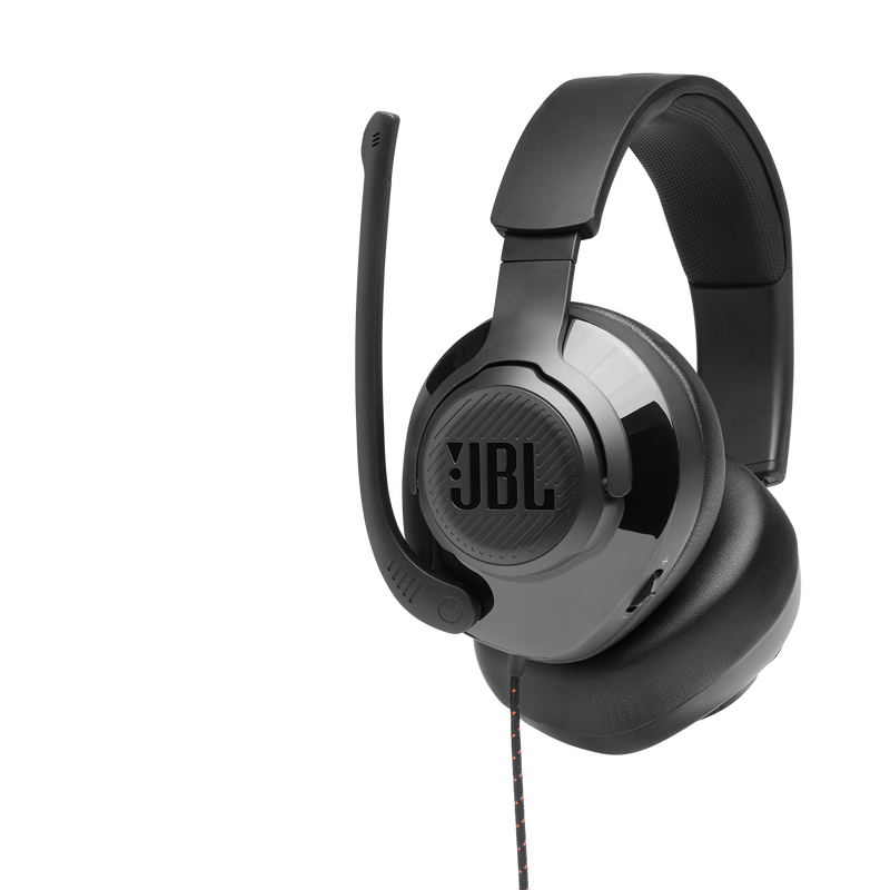 JBL Quantum 200 - Black - Wired over-ear gaming headset with flip-up mic - Detailshot 1 image number null